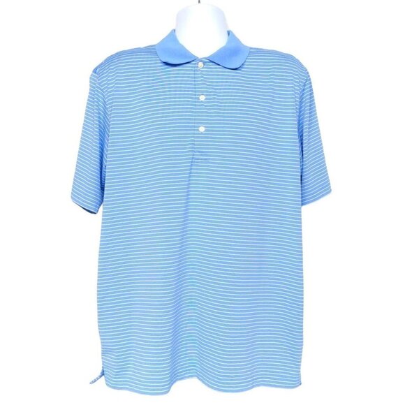 Jack Nicklaus Other - Jack Nicklaus Mens Golf Polo Large Blue White Striped